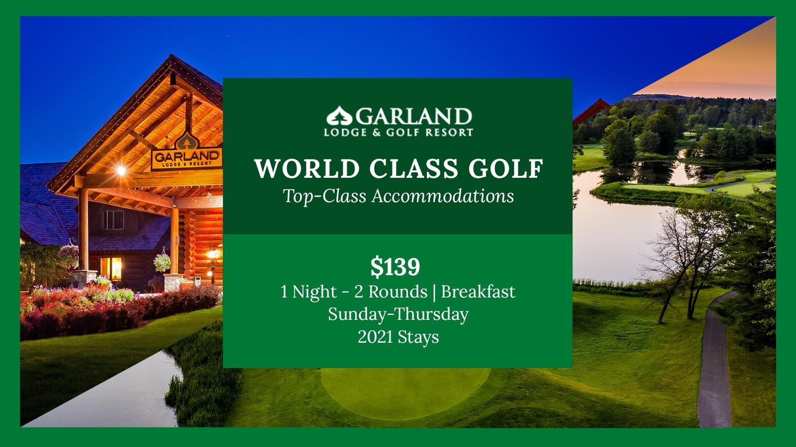 2021 Golf Show Special Garland Lodge Golf Resort Lewiston Mi